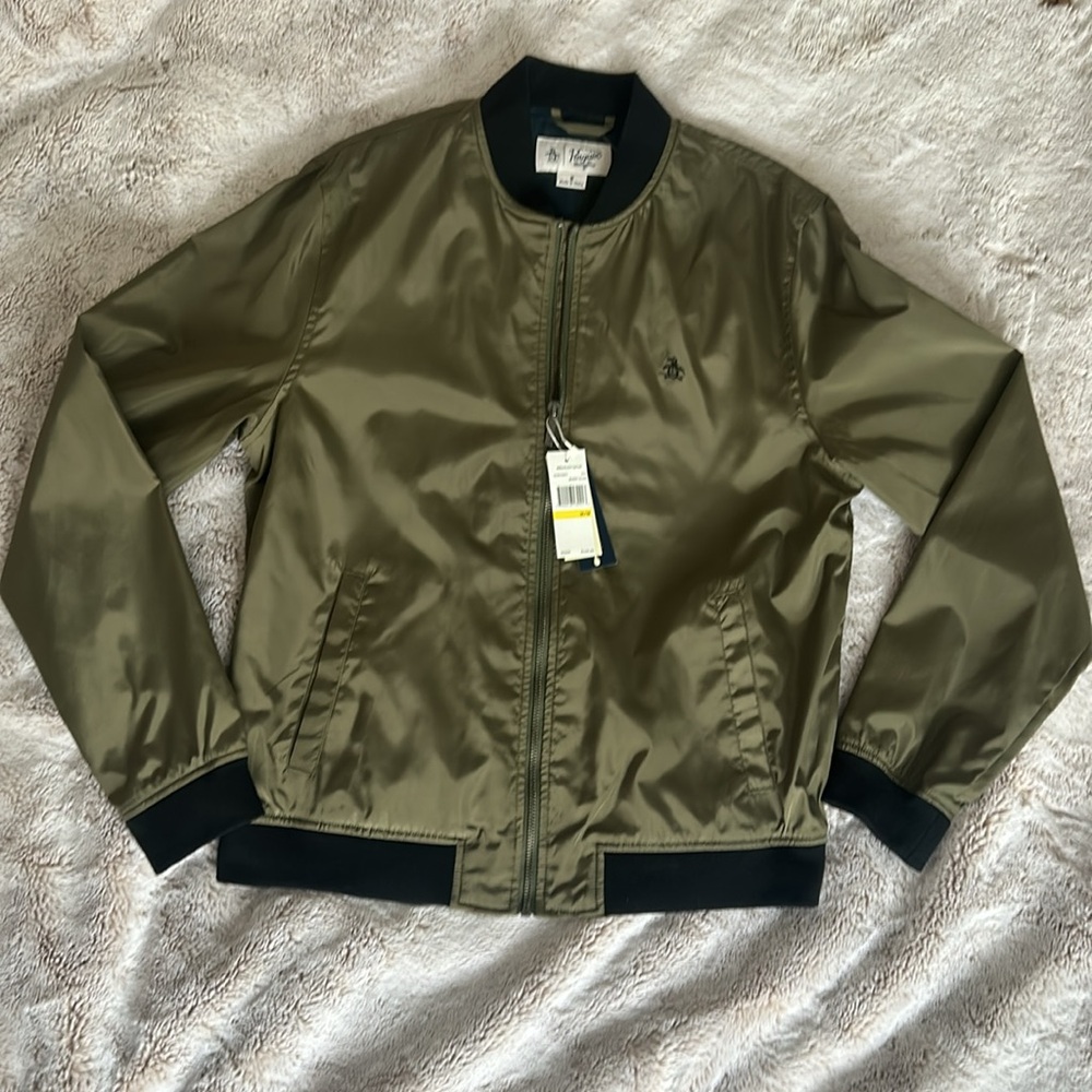 NWT Penguin olive bomber jacket - Picture 2 of 14